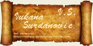 Vukana Surdanović vizit kartica